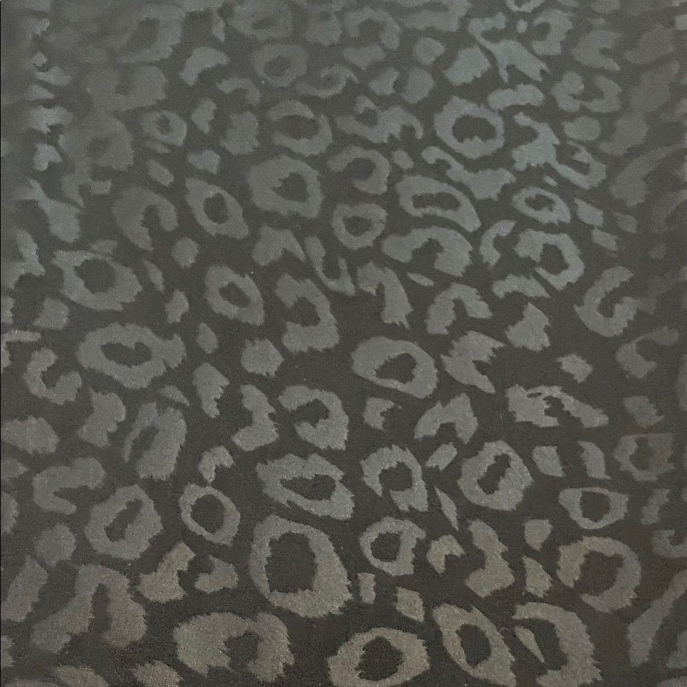 Black Textured Leopard Print Leggings